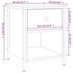 Casa si Gradina - Mobilier - Comode si corpuri - Noptiere - Noptiere, 2 buc., gri sonoma, 40x42x50 cm, lemn compozit - Infinity.ro