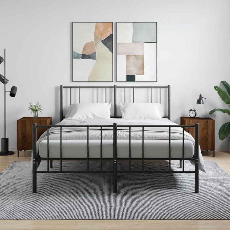 Casa si Gradina - Mobilier - Comode si corpuri - Noptiere - Noptiere, 2 buc., stejar maro, 40x40x50 cm, lemn compozit - Infinity.ro