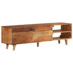 Casa si Gradina - Mobilier - Comode si corpuri - Comode - Comoda TV, lemn masiv acacia cu finisaj tip miere, 140x30x40 cm - Infinity.ro