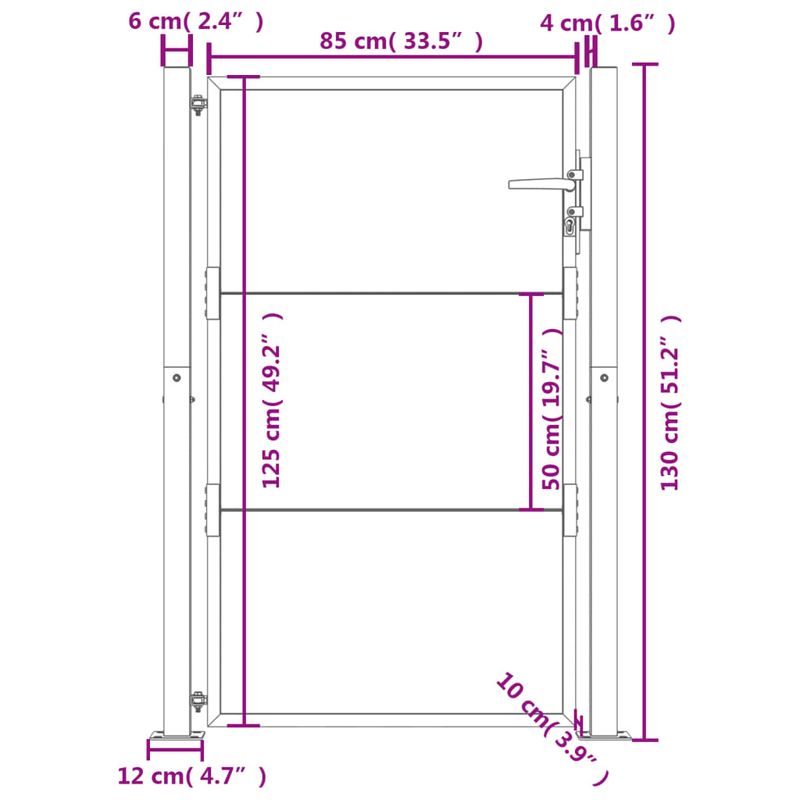 Casa si Gradina - Constructii - Usi interior, exterior si garaj - Usi garaj - Poarta pentru gradina, 105x130 cm, otel corten - Infinity.ro