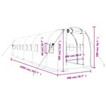 Casa si Gradina - Gradinarit si plante - Sere si solarii - Sera cu cadru din otel, alb, 20 m², 10x2x2 m - Infinity.ro