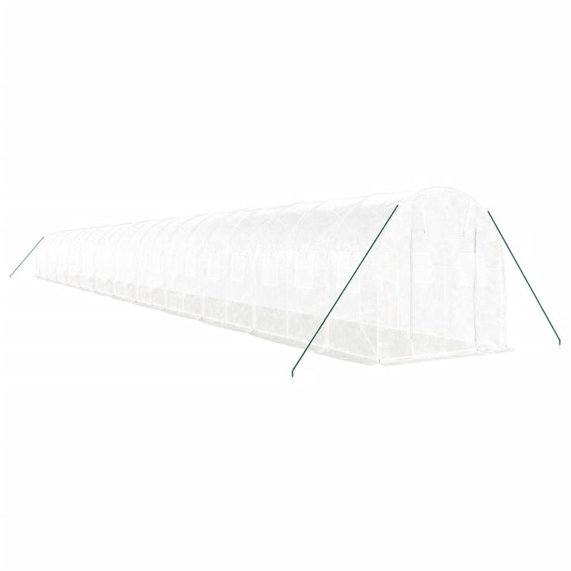 Casa si Gradina - Gradinarit si plante - Sere si solarii - Sera cu cadru din otel, alb, 48 m², 24x2x2 m - Infinity.ro