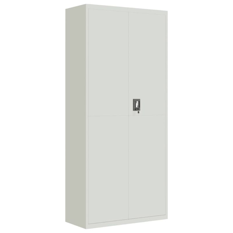 Casa si Gradina - Constructii - Depozitare, transport si protectie - Rafturi, fisete si vestiare - Fiset, gri deschis, 90x40x240 cm, otel - Infinity.ro