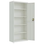 Casa si Gradina - Constructii - Depozitare, transport si protectie - Rafturi, fisete si vestiare - Fiset, gri deschis, 90x40x240 cm, otel - Infinity.ro