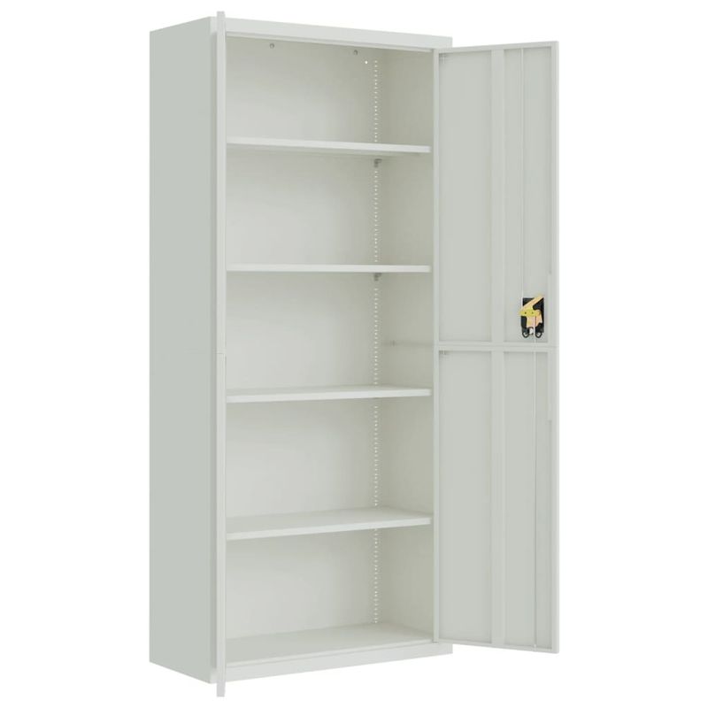 Casa si Gradina - Constructii - Depozitare, transport si protectie - Rafturi, fisete si vestiare - Fiset, gri deschis, 90x40x240 cm, otel - Infinity.ro