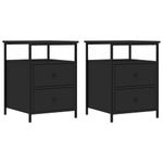 Casa si Gradina - Mobilier - Comode si corpuri - Noptiere - Noptiere, 2 buc., negru, 44x45x60 cm, lemn compozit - Infinity.ro