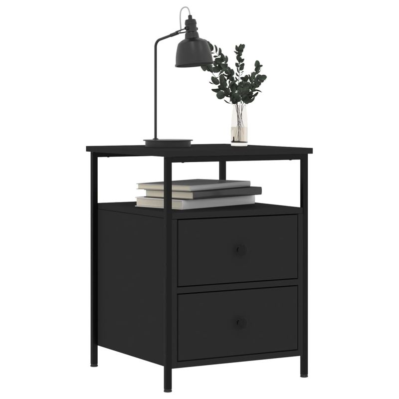 Casa si Gradina - Mobilier - Comode si corpuri - Noptiere - Noptiere, 2 buc., negru, 44x45x60 cm, lemn compozit - Infinity.ro