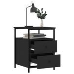 Casa si Gradina - Mobilier - Comode si corpuri - Noptiere - Noptiere, 2 buc., negru, 44x45x60 cm, lemn compozit - Infinity.ro