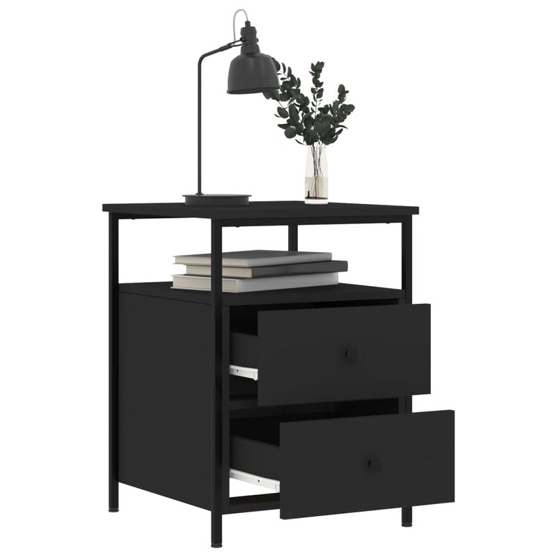 Casa si Gradina - Mobilier - Comode si corpuri - Noptiere - Noptiere, 2 buc., negru, 44x45x60 cm, lemn compozit - Infinity.ro