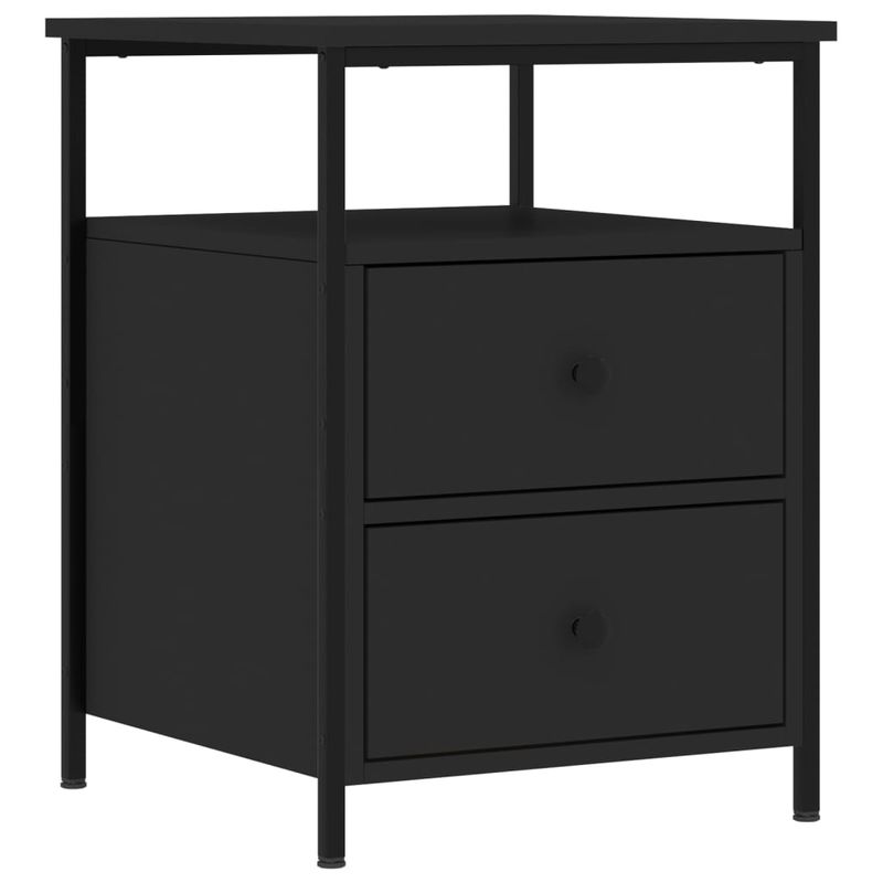 Casa si Gradina - Mobilier - Comode si corpuri - Noptiere - Noptiere, 2 buc., negru, 44x45x60 cm, lemn compozit - Infinity.ro