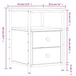 Casa si Gradina - Mobilier - Comode si corpuri - Noptiere - Noptiera, gri sonoma, 34x35,5x50 cm, lemn compozit - Infinity.ro