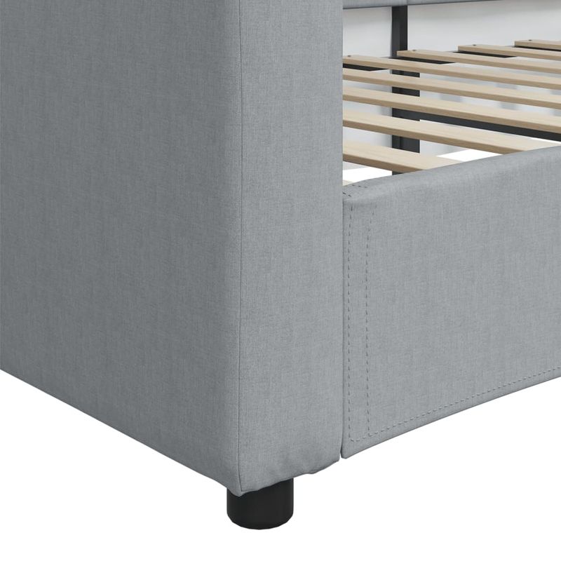 Casa si Gradina - Mobilier - Paturi si accesorii - Paturi - Pat de zi, gri deschis, 90x200 cm, material textil - Infinity.ro