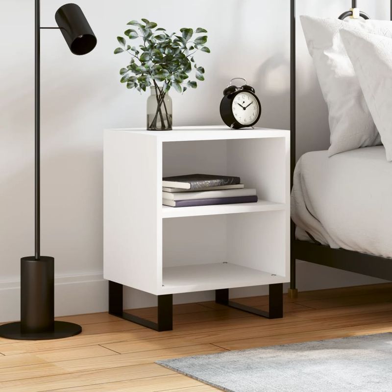 Casa si Gradina - Mobilier - Comode si corpuri - Noptiere - Noptiera, alb, 40x30x50 cm, lemn compozit - Infinity.ro