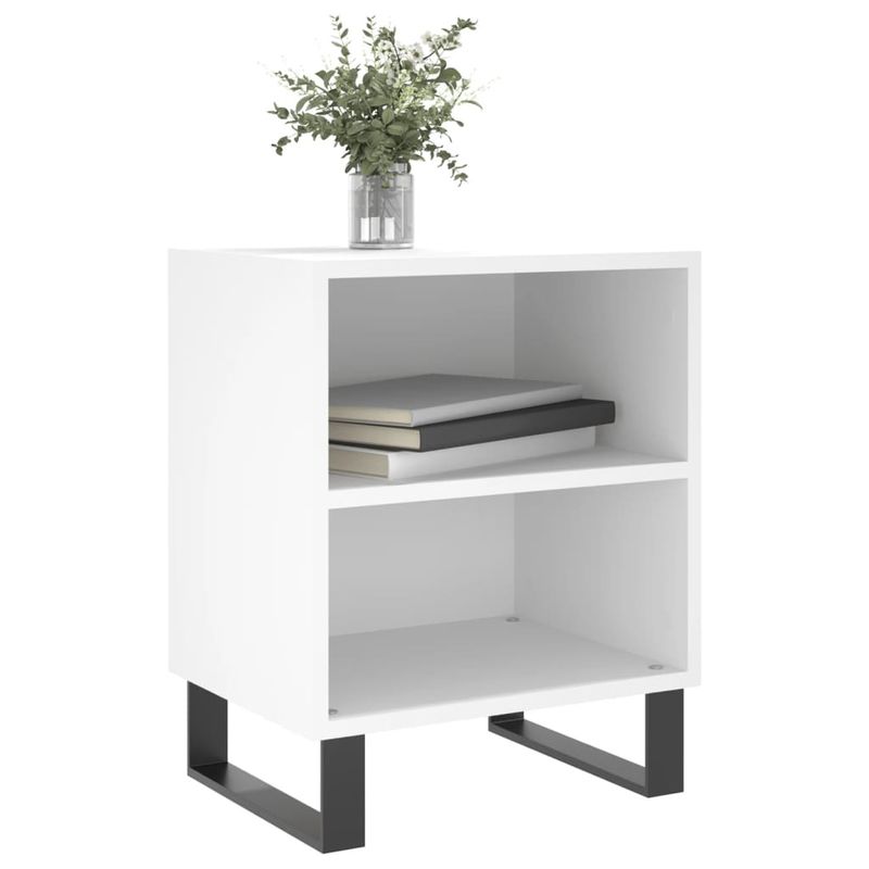 Casa si Gradina - Mobilier - Comode si corpuri - Noptiere - Noptiera, alb, 40x30x50 cm, lemn compozit - Infinity.ro