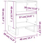 Casa si Gradina - Mobilier - Comode si corpuri - Noptiere - Noptiera, alb, 40x30x50 cm, lemn compozit - Infinity.ro
