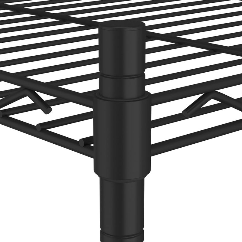 Casa si Gradina - Mobilier - Biblioteci si rafturi - Rafturi - Raft depozitare cu roti, 3 niveluri, negru, 60x35x81cm, 150 kg - Infinity.ro