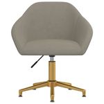 Casa si Gradina - Mobilier - Scaune si fotolii - Scaune - Scaune de bucatarie pivotante, 2 buc., gri deschis, catifea - Infinity.ro