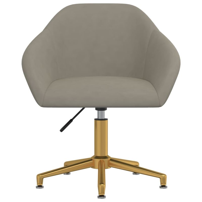 Casa si Gradina - Mobilier - Scaune si fotolii - Scaune - Scaune de bucatarie pivotante, 2 buc., gri deschis, catifea - Infinity.ro