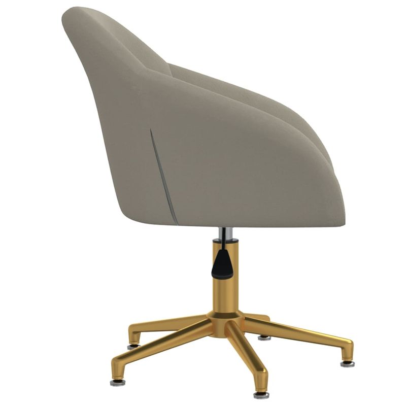 Casa si Gradina - Mobilier - Scaune si fotolii - Scaune - Scaune de bucatarie pivotante, 2 buc., gri deschis, catifea - Infinity.ro