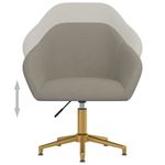 Casa si Gradina - Mobilier - Scaune si fotolii - Scaune - Scaune de bucatarie pivotante, 2 buc., gri deschis, catifea - Infinity.ro