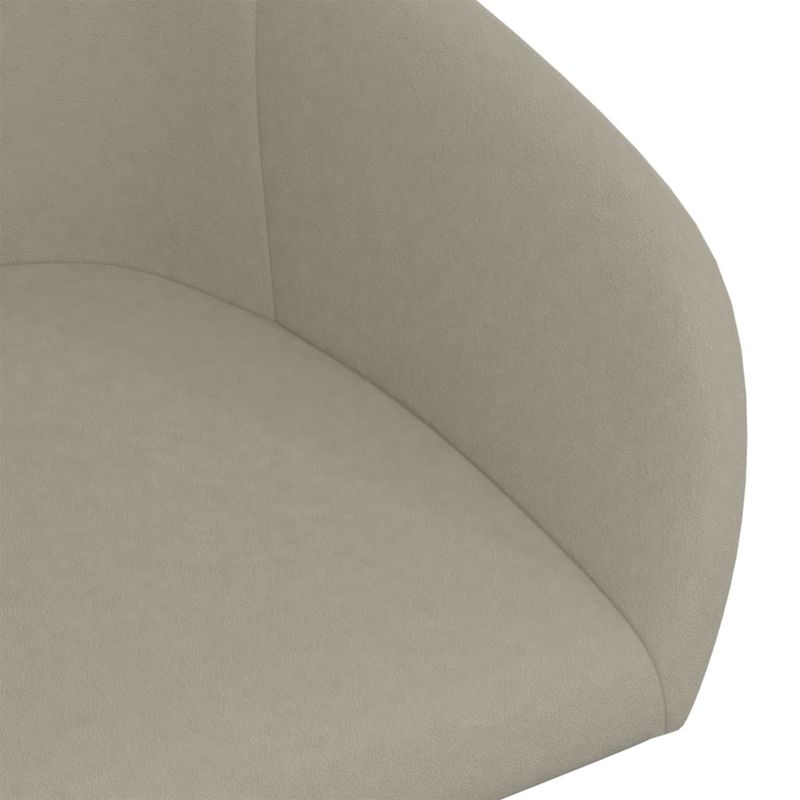 Casa si Gradina - Mobilier - Scaune si fotolii - Scaune - Scaune de bucatarie pivotante, 2 buc., gri deschis, catifea - Infinity.ro
