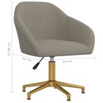 Casa si Gradina - Mobilier - Scaune si fotolii - Scaune - Scaune de bucatarie pivotante, 2 buc., gri deschis, catifea - Infinity.ro