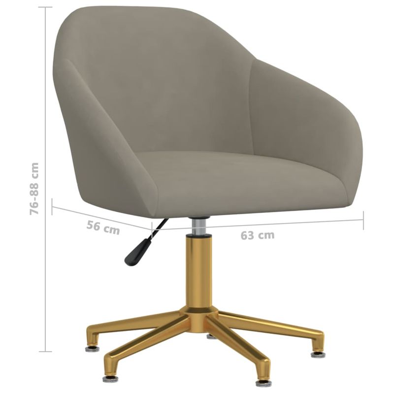 Casa si Gradina - Mobilier - Scaune si fotolii - Scaune - Scaune de bucatarie pivotante, 2 buc., gri deschis, catifea - Infinity.ro