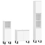 Casa si Gradina - Mobilier - Seturi de mobilier - Seturi baie - Set dulapuri de baie, 3 piese, alb, lemn prelucrat - Infinity.ro