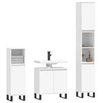 Casa si Gradina - Mobilier - Seturi de mobilier - Seturi baie - Set dulapuri de baie, 3 piese, alb, lemn prelucrat - Infinity.ro