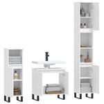 Casa si Gradina - Mobilier - Seturi de mobilier - Seturi baie - Set dulapuri de baie, 3 piese, alb, lemn prelucrat - Infinity.ro