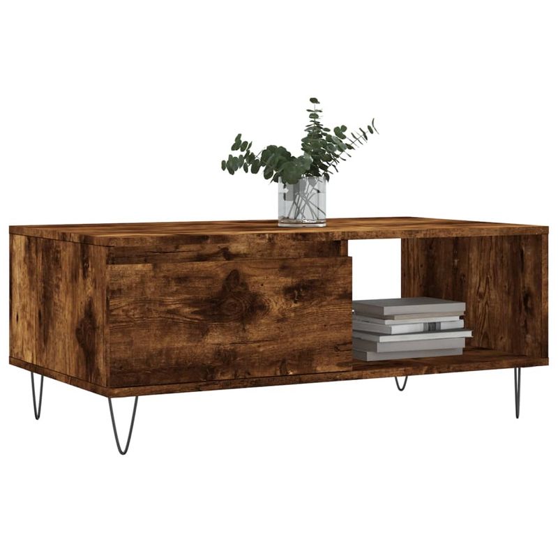 Casa si Gradina - Mobilier - Mese si birouri - Masute de cafea - Masuta de cafea, stejar fumuriu, 90x50x36,5 cm, lemn prelucrat - Infinity.ro
