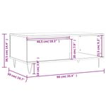 Casa si Gradina - Mobilier - Mese si birouri - Masute de cafea - Masuta de cafea, stejar fumuriu, 90x50x36,5 cm, lemn prelucrat - Infinity.ro
