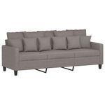 Casa si Gradina - Mobilier - Canapele si coltare - Canapele - Canapea cu 3 locuri si taburet, taupe, 180 cm, material textil - Infinity.ro