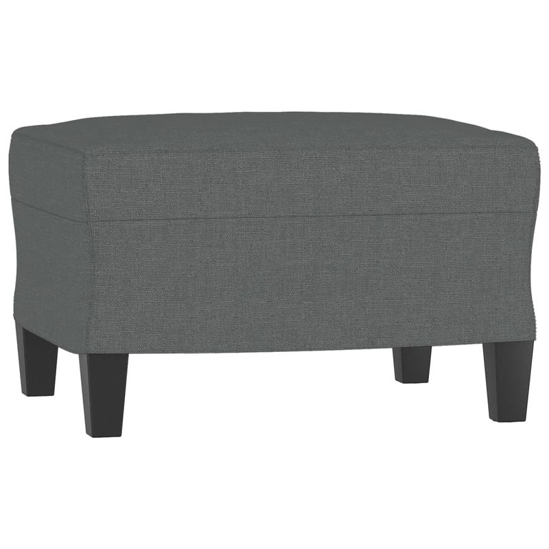 Casa si Gradina - Mobilier - Scaune si fotolii - Fotolii - Fotoliu canapea cu taburet, gri inchis, 60 cm, textil - Infinity.ro