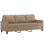 Casa si Gradina - Mobilier - Canapele si coltare - Canapele - Canapea cu 3 locuri / taburet cappuccino 180 cm piele ecologica - Infinity.ro