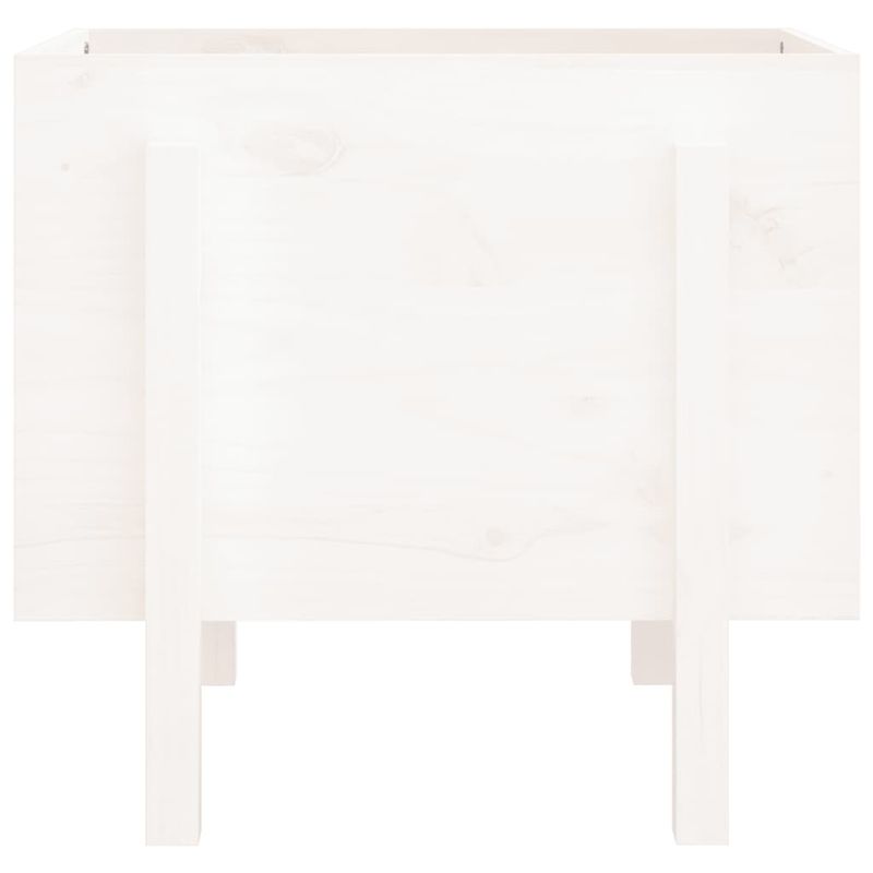 Casa si Gradina - Gradinarit si plante - Plante si ghivece - Ghivece si suporturi - Jardiniera de gradina, alb, 62x50x57 cm, lemn masiv de pin - Infinity.ro