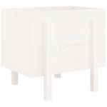 Casa si Gradina - Gradinarit si plante - Plante si ghivece - Ghivece si suporturi - Jardiniera de gradina, alb, 62x50x57 cm, lemn masiv de pin - Infinity.ro