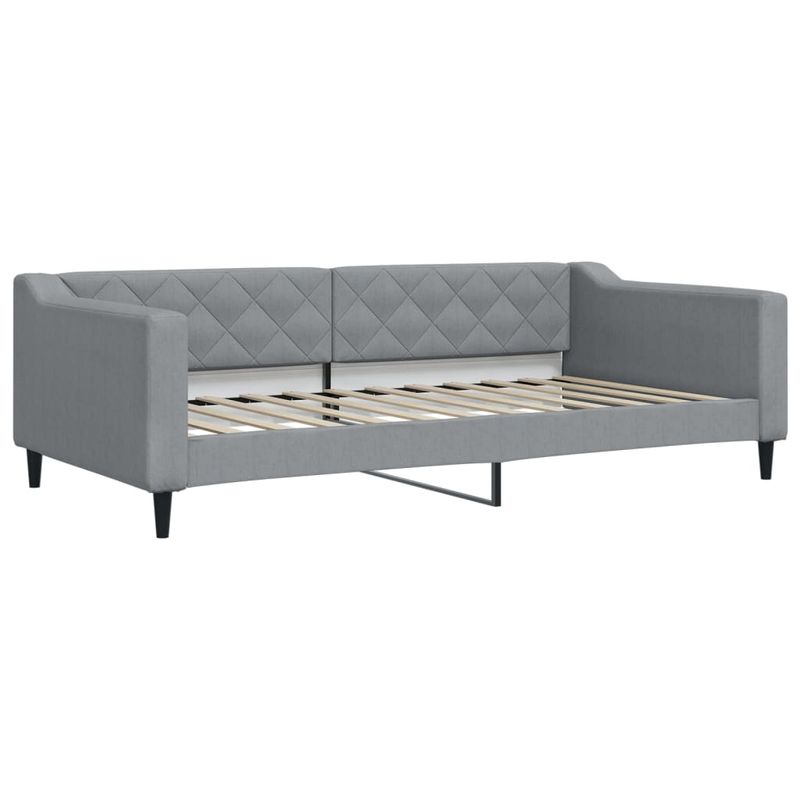 Casa si Gradina - Mobilier - Paturi si accesorii - Paturi - Pat de zi cu extensie si sertare, gri deschis 100x200 cm textil - Infinity.ro