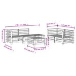 Casa si Gradina - Gradina si terasa - Mobilier exterior - Seturi mobila gradina - Set mobilier relexare de gradina, 6 piese, lemn masiv de pin - Infinity.ro