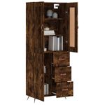 Casa si Gradina - Mobilier - Comode si corpuri - Corpuri bucatarie - Dulap inalt, stejar fumuriu, 69,5x34x180, lemn compozit - Infinity.ro