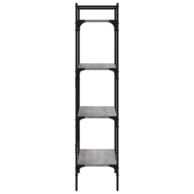 Casa si Gradina - Mobilier - Biblioteci si rafturi - Biblioteci - Biblioteca cu 4 niveluri, gri sonoma, 56x31,5x138,5 cm, lemn - Infinity.ro