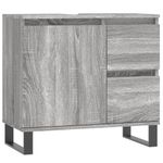 Casa si Gradina - Mobilier - Seturi de mobilier - Seturi baie - Set mobilier de baie, 3 piese, gri sonoma, lemn prelucrat - Infinity.ro
