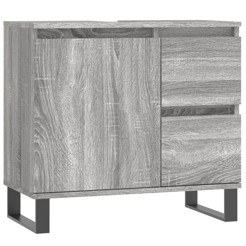 Casa si Gradina - Mobilier - Seturi de mobilier - Seturi baie - Set mobilier de baie, 3 piese, gri sonoma, lemn prelucrat - Infinity.ro