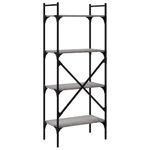 Casa si Gradina - Mobilier - Biblioteci si rafturi - Biblioteci - Biblioteca cu 4 niveluri, gri sonoma, 56x31,5x138,5 cm, lemn - Infinity.ro