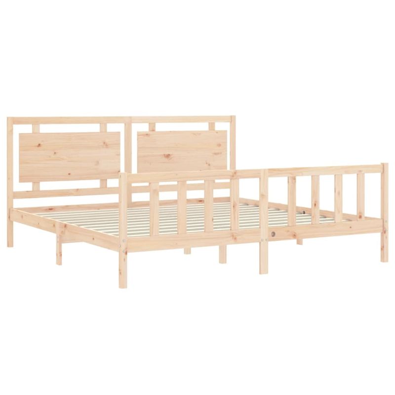Casa si Gradina - Mobilier - Paturi si accesorii - Paturi - Cadru de pat cu tablie, 180x200 cm, lemn masiv - Infinity.ro