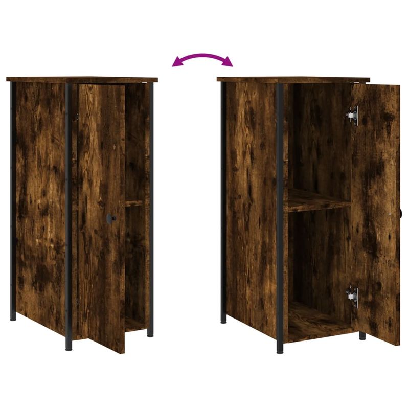 Casa si Gradina - Mobilier - Comode si corpuri - Noptiere - Noptiere, 2 buc., stejar fumuriu, 32x42x80 cm, lemn compozit - Infinity.ro
