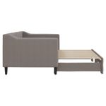 Casa si Gradina - Mobilier - Paturi si accesorii - Paturi - Pat de zi cu extensie, gri taupe, 80x200 cm, textil - Infinity.ro