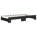 Casa si Gradina - Mobilier - Paturi si accesorii - Paturi - Pat de zi cu extensie si sertare, negru, 90x190cm, textil - Infinity.ro