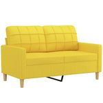 Casa si Gradina - Mobilier - Seturi de mobilier - Seturi living - Set de canapele cu perne, 3 piese, galben deschis, textil - Infinity.ro