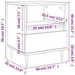 Casa si Gradina - Mobilier - Comode si corpuri - Noptiere - Noptiere, 2 buc., stejar sonoma, 40x35x50 cm, lemn compozit - Infinity.ro